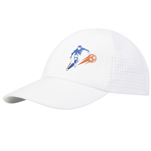 Casquette 6 panneaux Mica GRS recyclée ajustée - Blanc