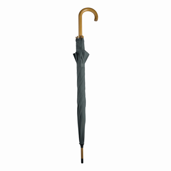 Automatic Wooden Stick Umbrella Boogie - Grey