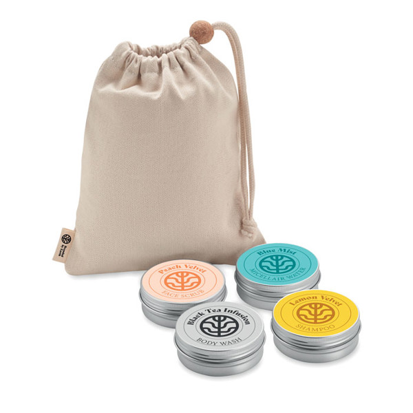 Branded By Earth veganski potovalni set, 50 g gel za umivanje telesa