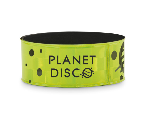 Reflective safety slap band with chequered surface (EN17353) - Chequered Yellow