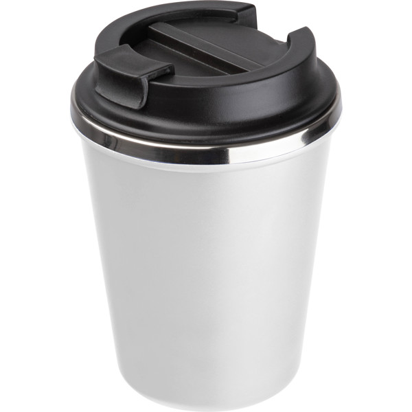 Stainless steel drinking cup 350ml METODY - White