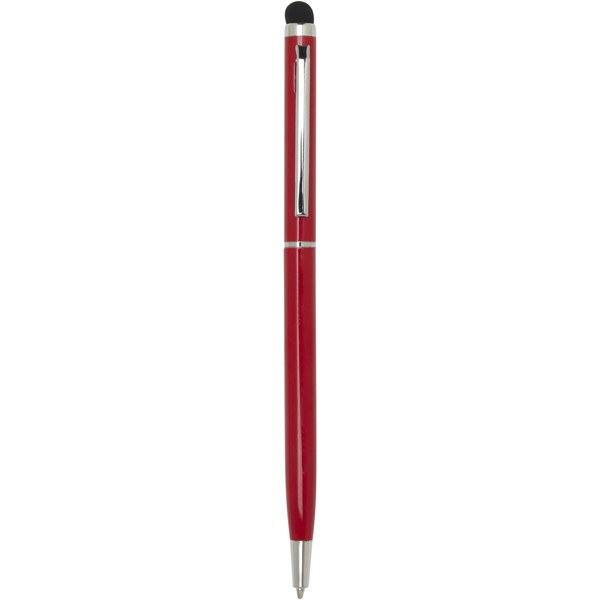 Penna a sfera in alluminio con stylus Ore (inchiostro blu) - Rosso