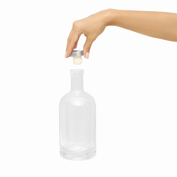 Glass Drinking Bottle Pearly