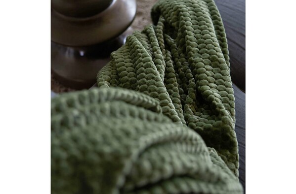 Sagaform Maja Plaid polaire 130x170 cm - Vert