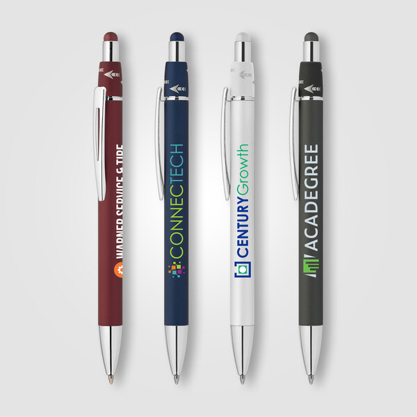 Orbit Spinner Stylo en métal chromé avec stylet - Assortiment / Laser