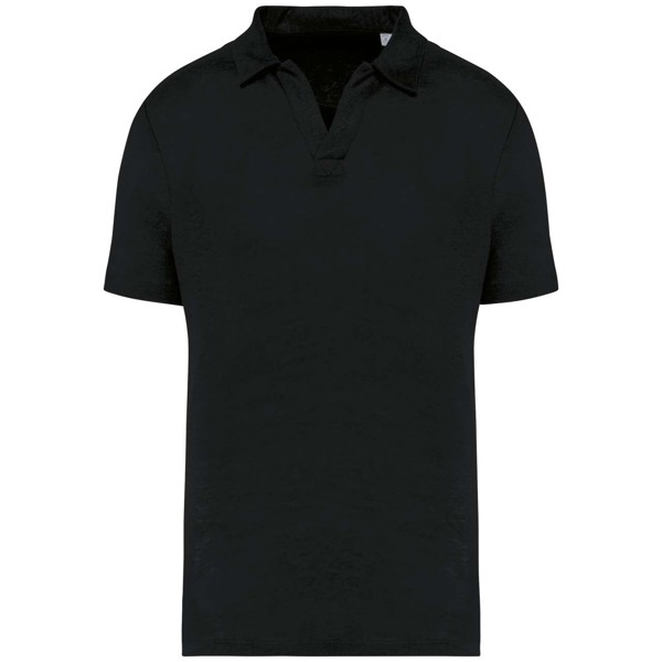 Men’S Linen Polo Shirt - S