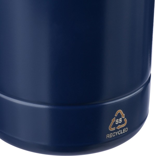 Garrafa de aço inoxidável reciclado com parede dupla (500 ml) Solene - branco