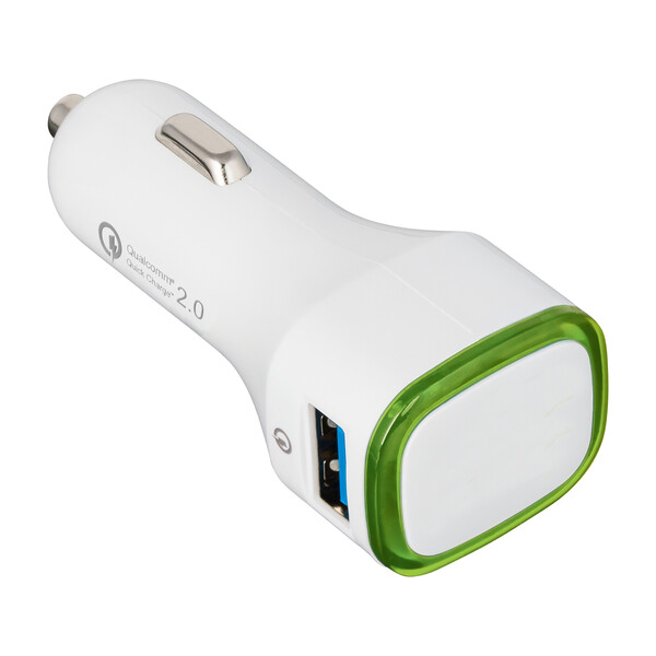 Chargeur voiture USB Quick Charge 2.0® COLLECTION 500 - vert clair