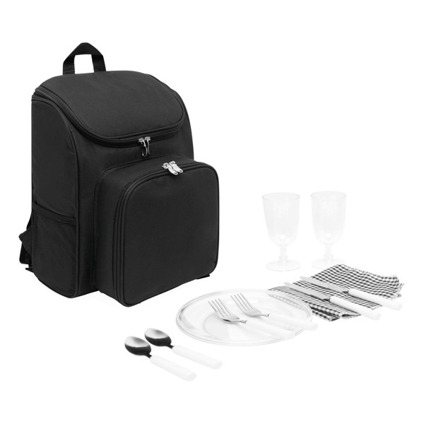 Picnic Backpack Outside For 2 Persons - Black