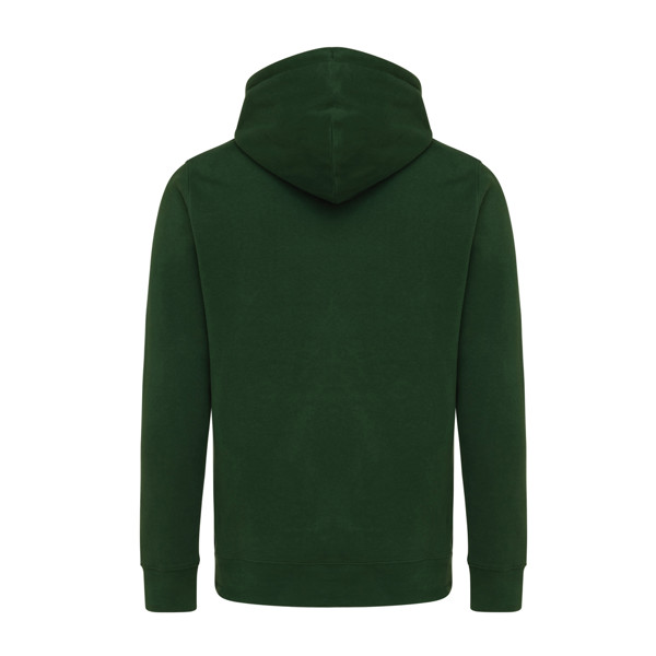 Ľahká mikina s kapucňou IQONIQ Rila z recykl. bavlny - Forest Green / XXL
