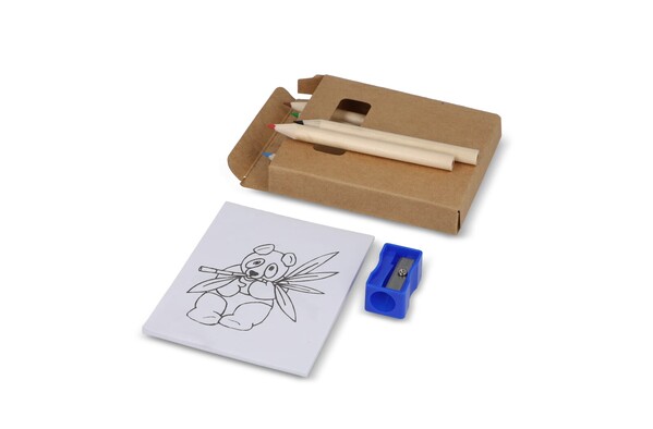 8 piece colouring set in kraft box