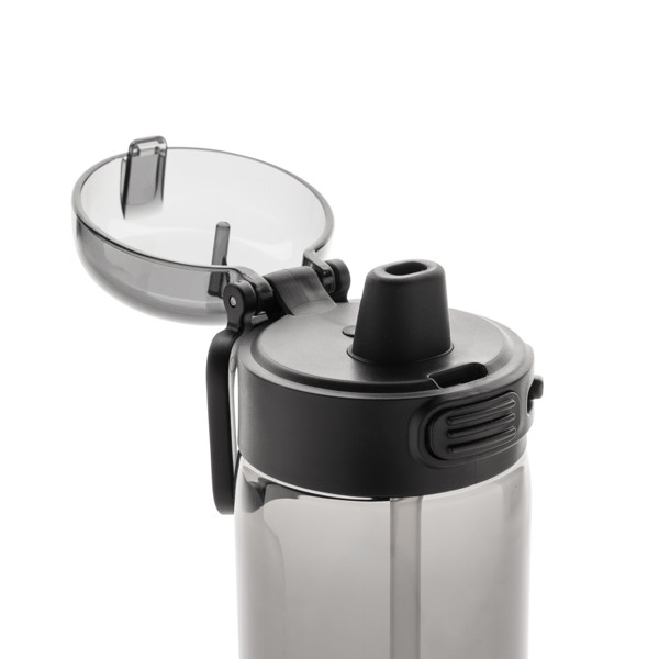 Fľaša na vodu SipnLock RCS RPET 800 ml, nepretek., športová - Čierna