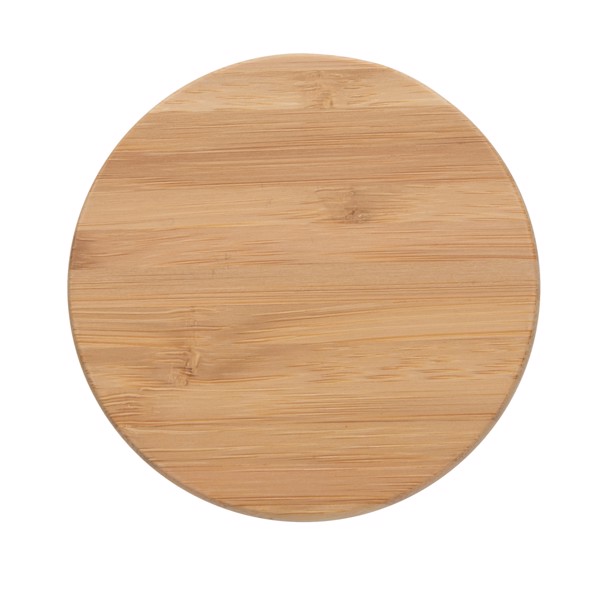 Ukiyo scented candle bamboo lid, 600g glass jar - White