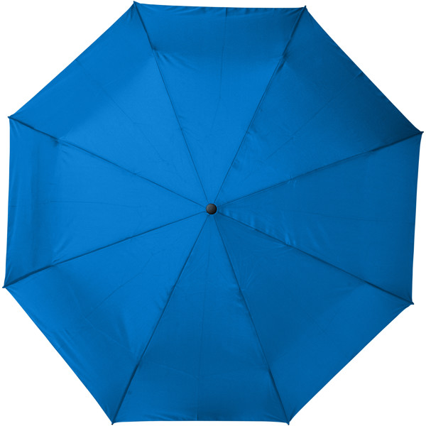 Parapluie en RPET pliable 21" à ouverture/fermeture automatique Bo - Bleu process