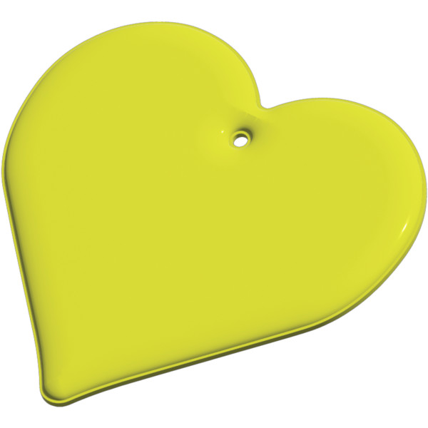 Pendente refletor de TPU de coração RFX™ - Amarelo neón