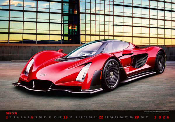 Nástěnný kalendář Cars 2026