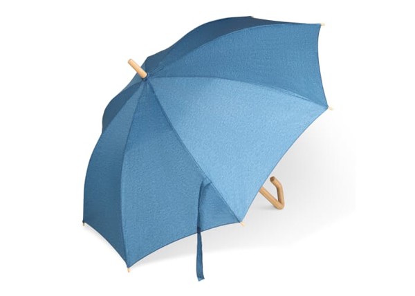 Parapluie Bâton 23” en R-PET ouverture automatique - Bleu foncé