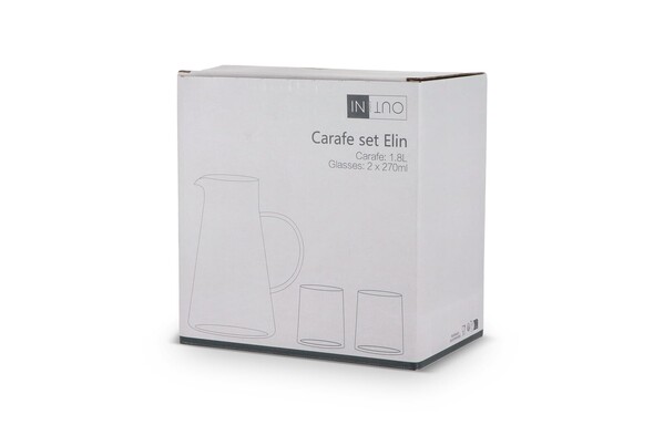 InSideOut Karaffe Elin mit 2 Gläsern - Transparent