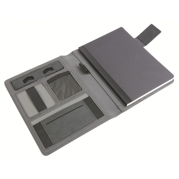 Melange Fabric Notebook And Tech Organiser With Ruled Notebook Included (A5)