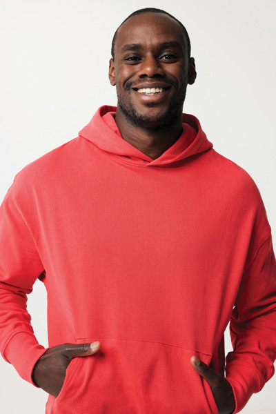 Sweat à capuche en coton recyclé Iqoniq Yoho - Luscious Red / XXXL