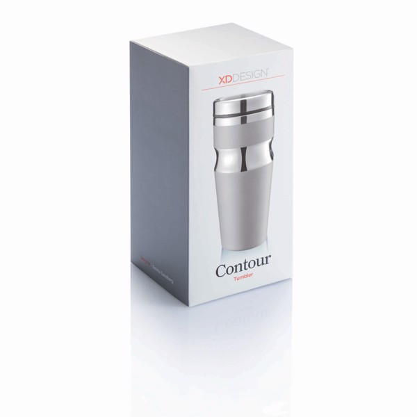 Xd Design Contour tumbler, 350ml stainless steel - Grey / Silver