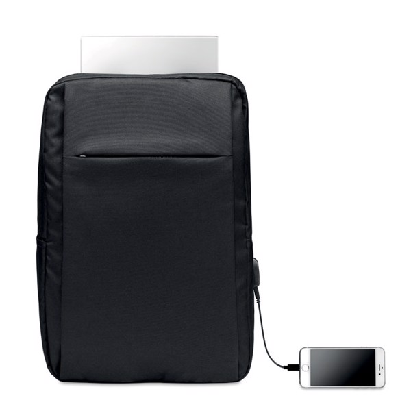 Laptop backpack in 300D RPET Seoul