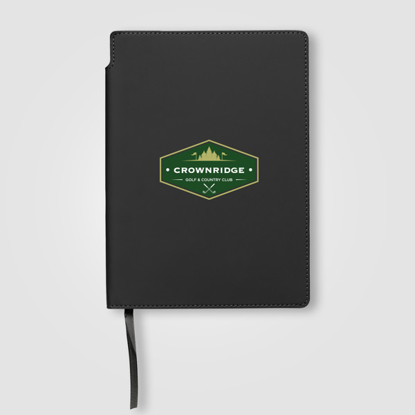 Malmö Recycled Soft Cover Extended Journal - A5 - Black / Silkscreen