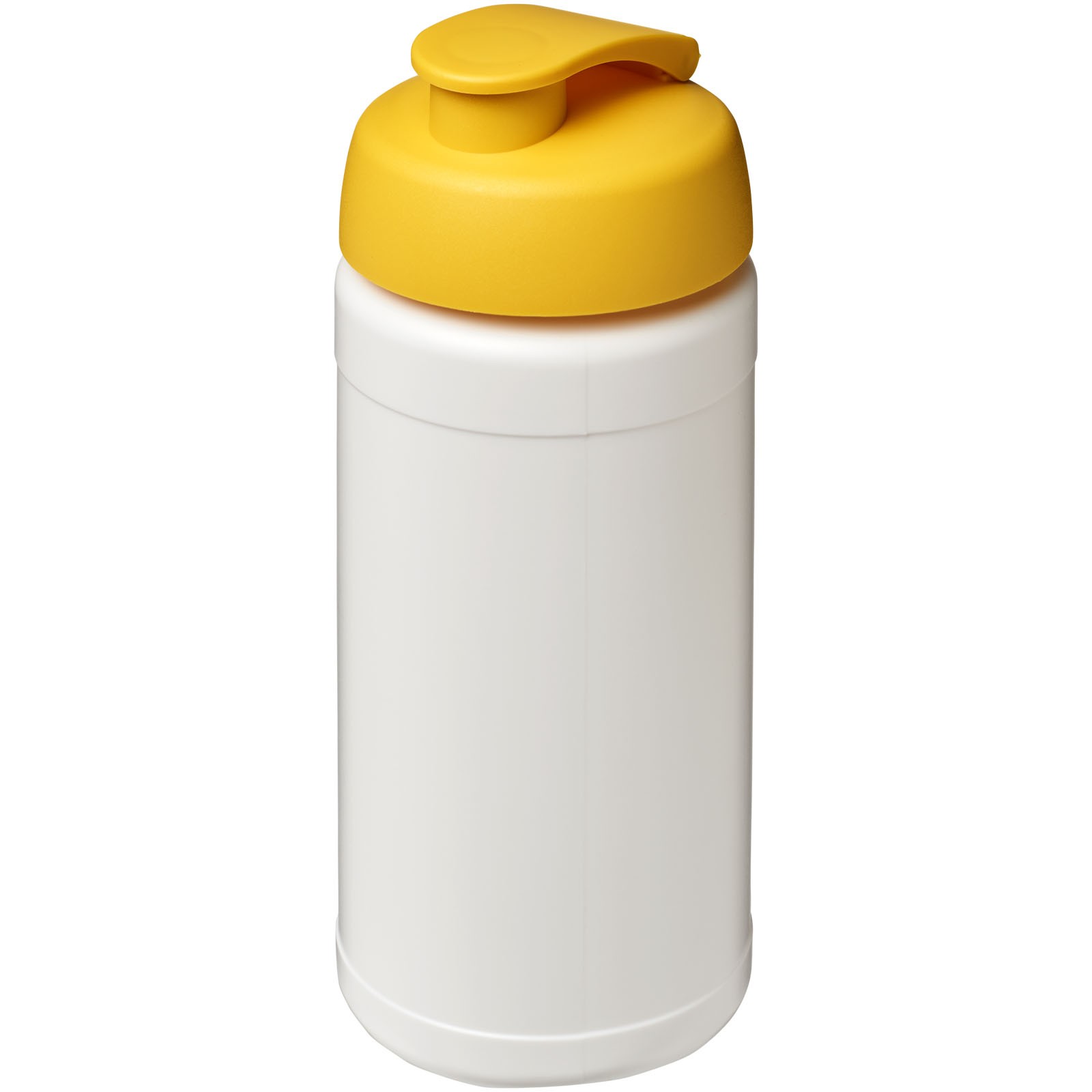 Sportovní láhev s vyklápěcím víčkem Baseline® Plus 500 ml - Bílá / Žlutá