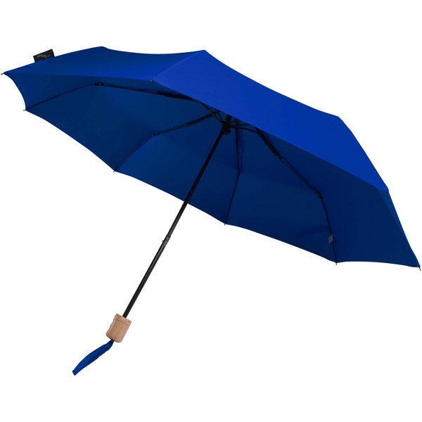 Parapluie pliable 21" RPET Dane - Bleu royal