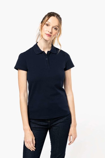 Ladies' Short-Sleeved Supima® Polo Shirt - White / XL