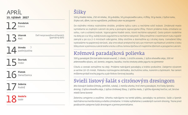 Stolní kalendář Gazdinka 2027