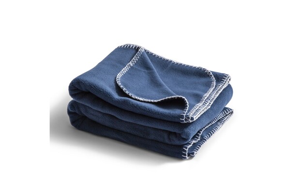 Nightingale Plaid en laine polaire 130x170 cm - Bleu foncé