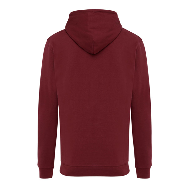 Sweat à capuche en coton recyclé IQONIQ Jasper - Rouge Bordeaux / XXL