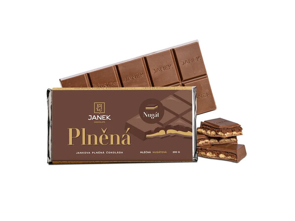 Plnená mliečna nugátová