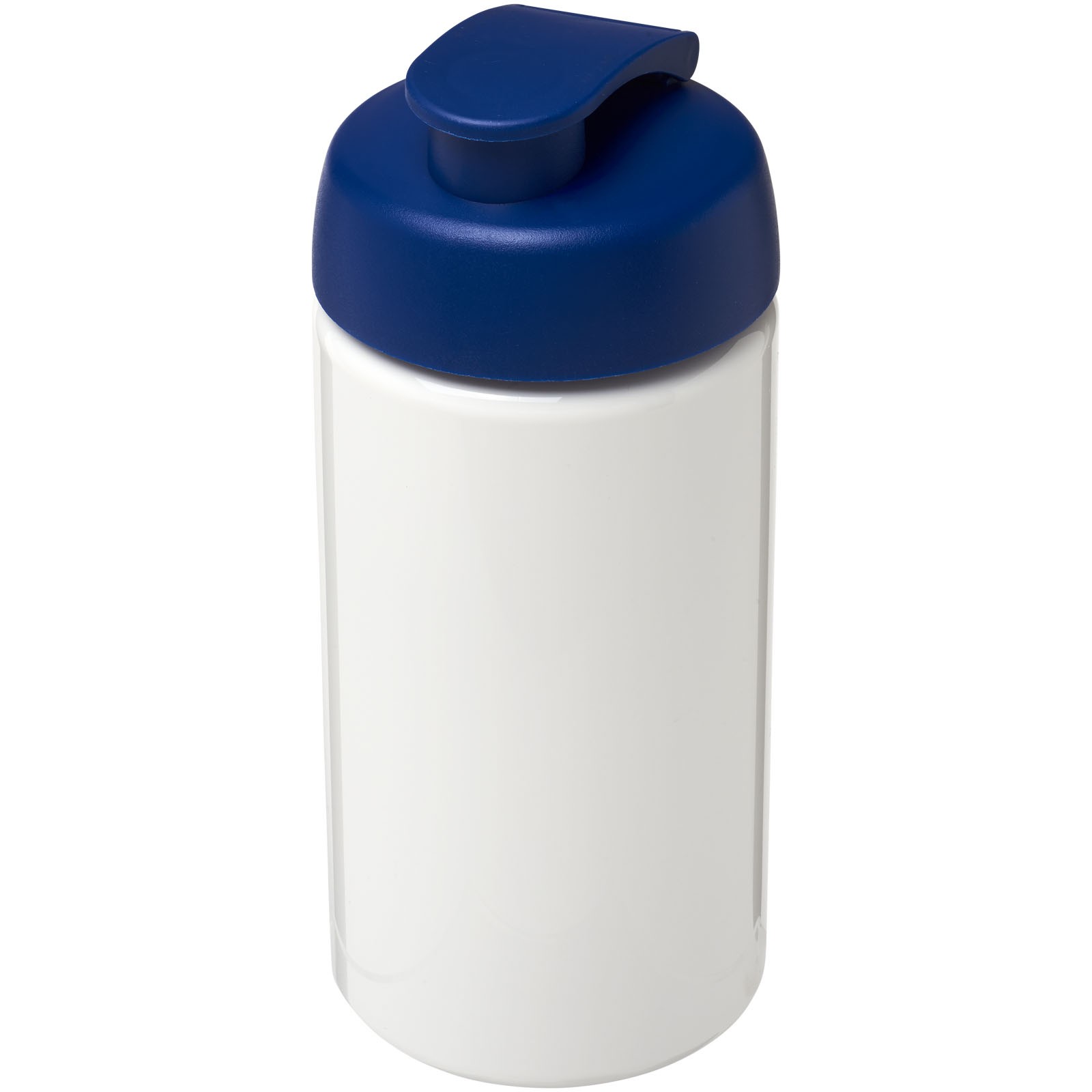 Bidon H2O Bop® o pojemności 500 ml z wieczkiem zaciskowym - Biały / Niebieski