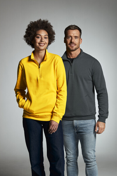 Cottover Gots Half Zip Unisex white M