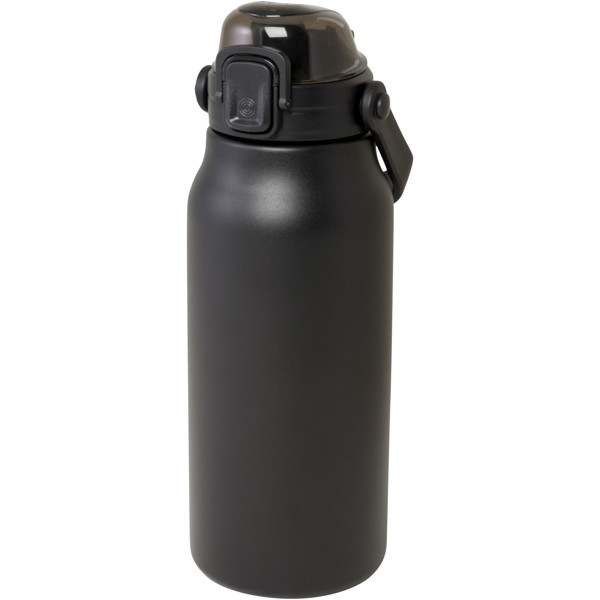 Giganto butelka o pojemności 1600 ml wykonana ze stali nierdzewnej z recyklingu z miedzianą izolacją próżniową posiadająca ce - Czarny