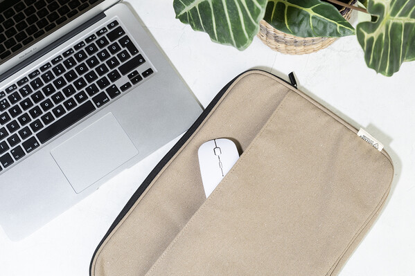 Újrahasznosított Vászon Laptoptáska Rebyss Comp - Beige