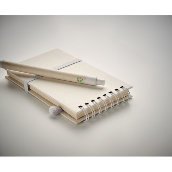 A6 milk carton notebook set Mito Set - White