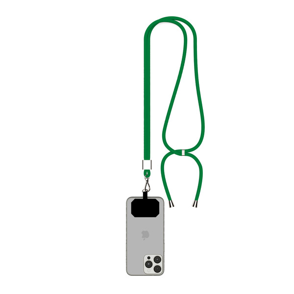 Dvoubarevný držák telefonu Crossbody z materiálu recyklovaný polyester (rPET) - Klasická zelená / Stříbrná příslušenství