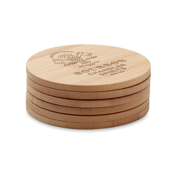 Lot de 6 sous-verres en bambou Bayin Set