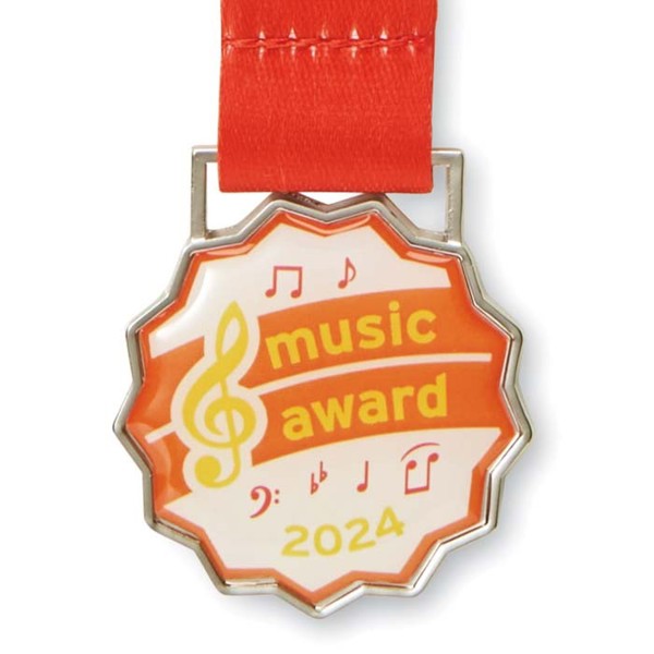 Medalha em liga de zinco com forma personalizada até 80mm X 80mm