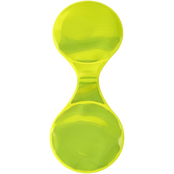 Petit aimant rond RFX™ réfléchissant en PVC M-10 RFX™ - Jaune néon