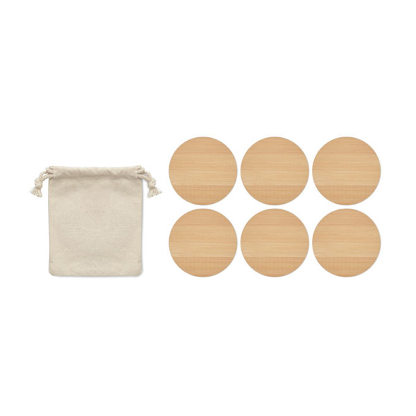 MB - Set of 6 bamboo coasters Bayin Set