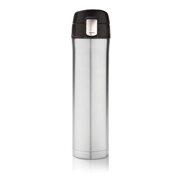 Termoska Easy lock z RCS recyklované oceli - Stříbrná