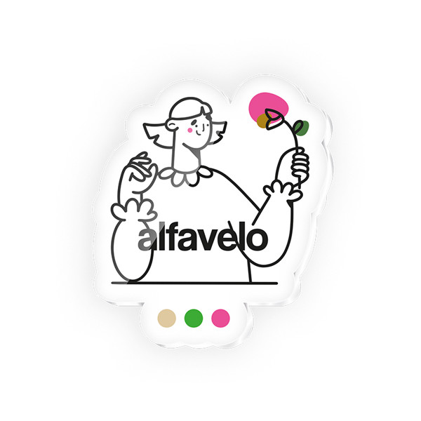 BADGE SUR-MESURE PLASTIQUE (PMMA) EP.2mm AVEC AIMANT 40 cm2 MAXI