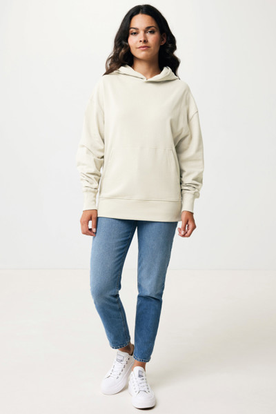 Mikina s kapucí Iqoniq Yoho relaxed fit z recykl. bavlny - Natural Raw / XXS