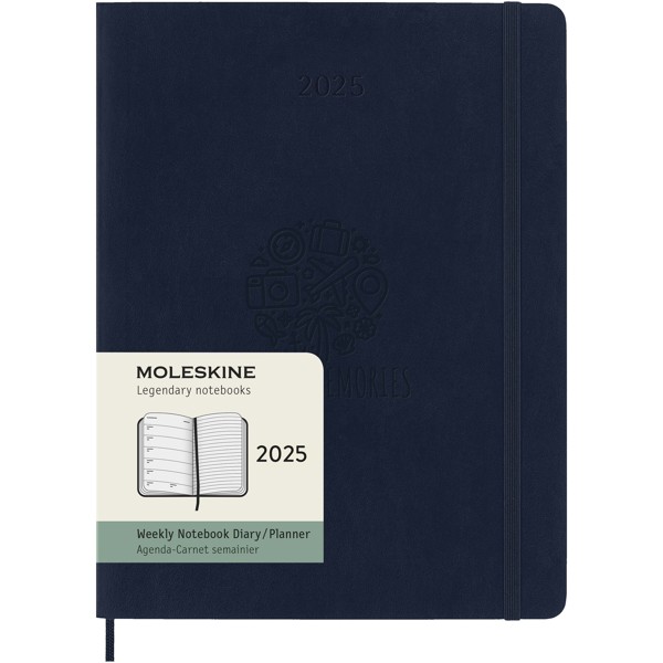Agenda XL 12 mois Moleskine à couverture souple - Bleu saphir