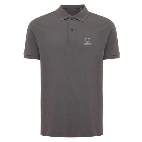 Polo tričko IQONIQ Yosemite z recykl. bavlny - Antracitová / XL