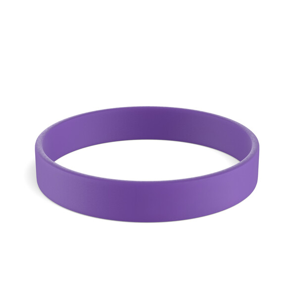 Braccialetti personalizzati in silicone (12mm width) - Viola vibrante / 20x1.2x0.2cm